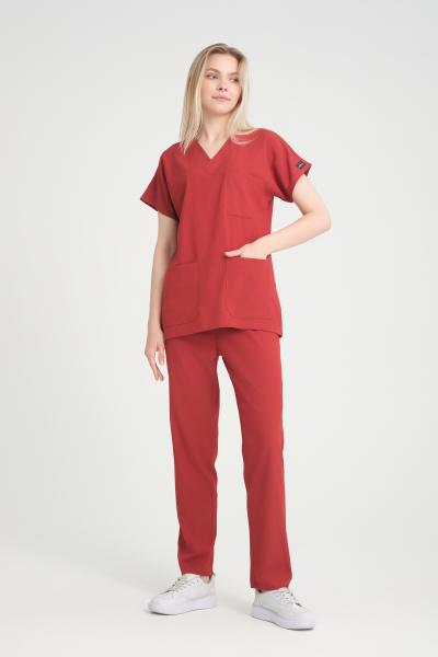 Bayan Scrubs takım Kİremit