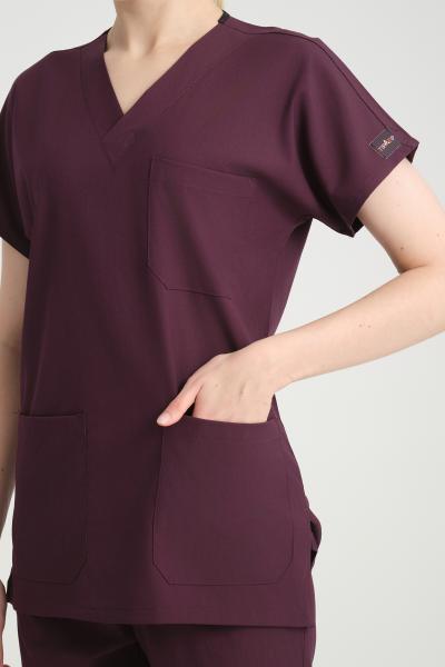 Bayan Scrubs Takım Mürdüm