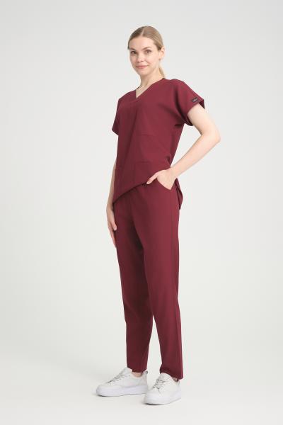 Bayan Scrubs Takım Bordo