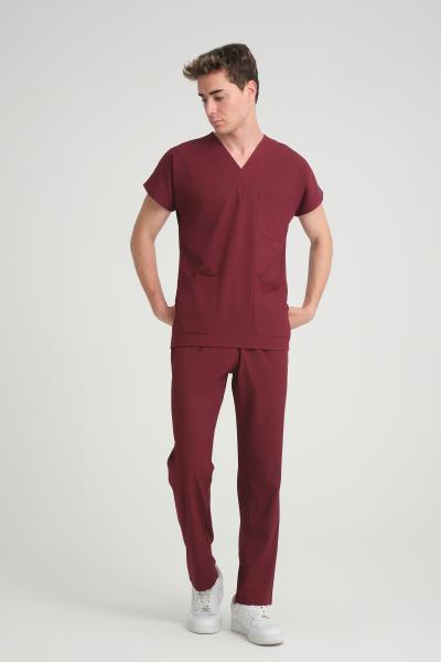 Bay Scrubs Takım Bordo