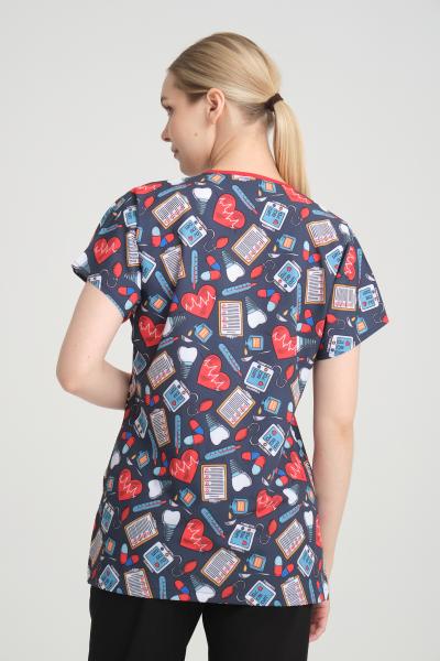 Bayan Desenli Tek Üst