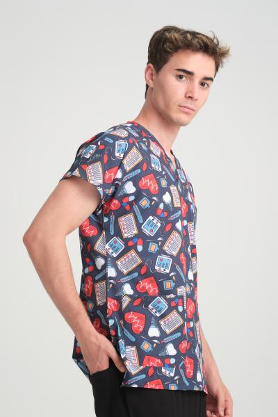 Bay Tek Üst Desenli Scrubs