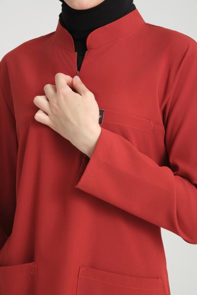 Tesettür Scrubs Takımı Kiremit