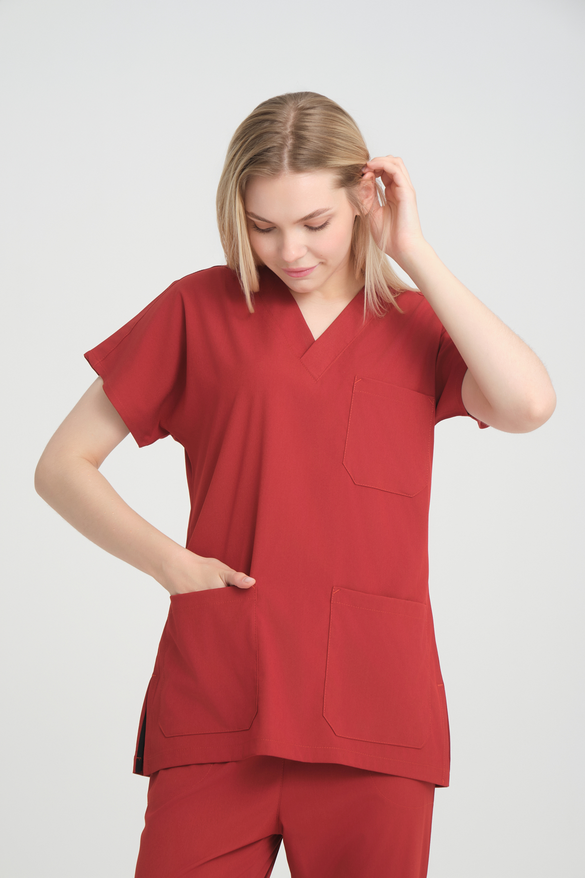 Bayan Scrubs takım Kİremit