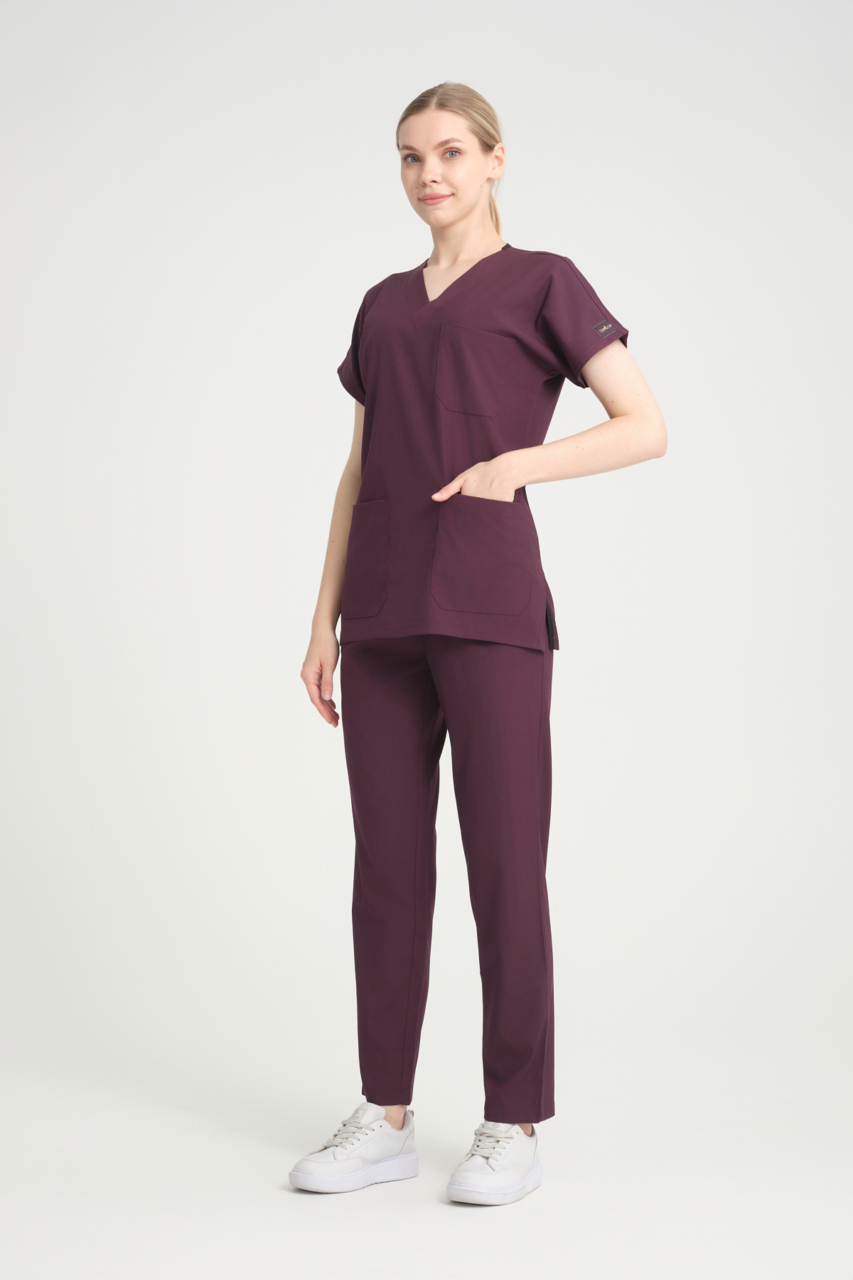 Bayan Scrubs Takım Mürdüm