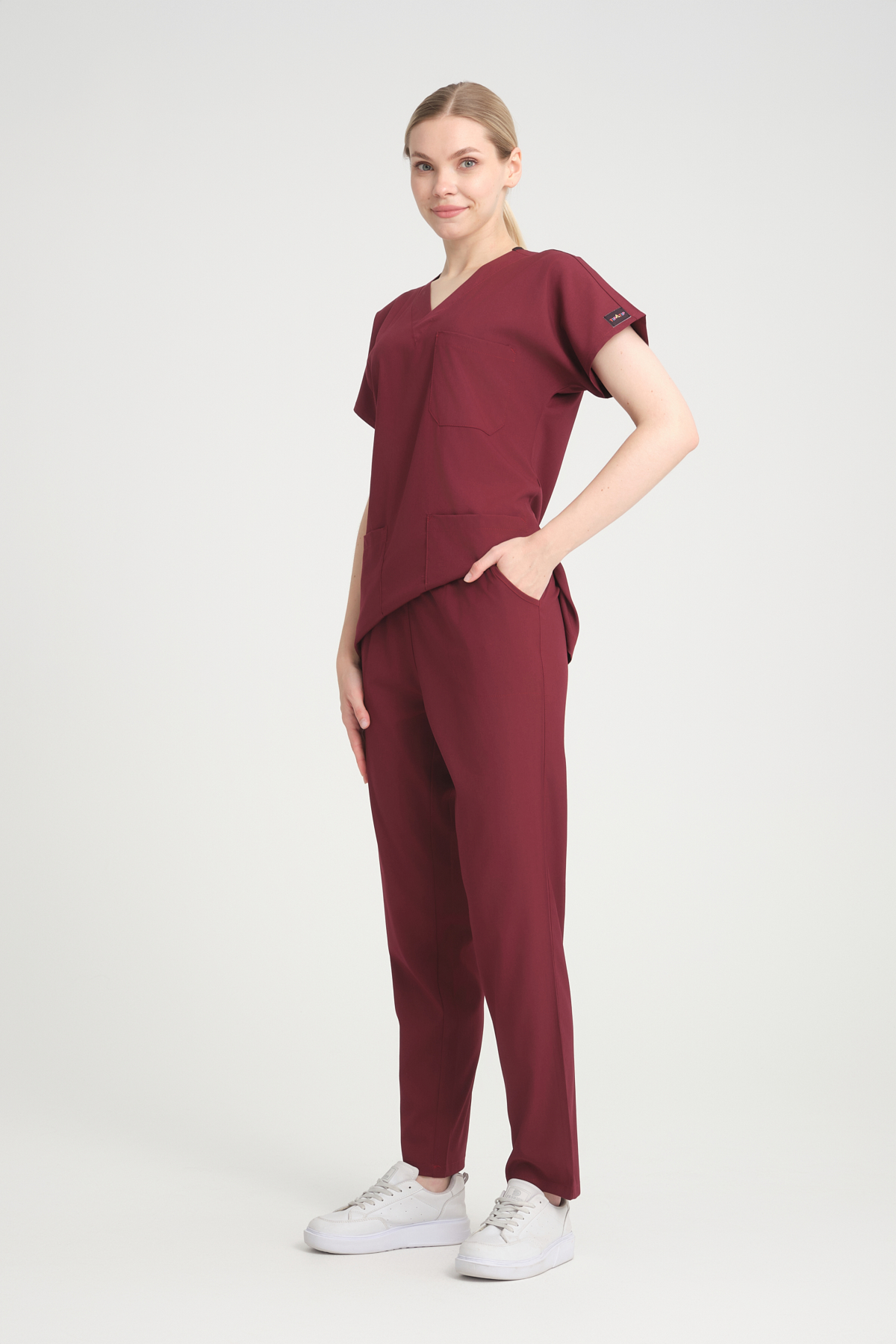 Bayan Scrubs Takım Bordo