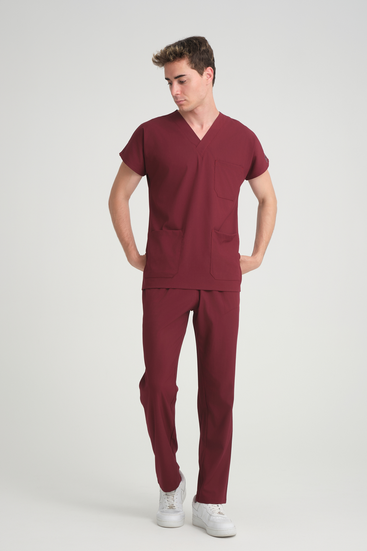 Bay Scrubs Takım Bordo