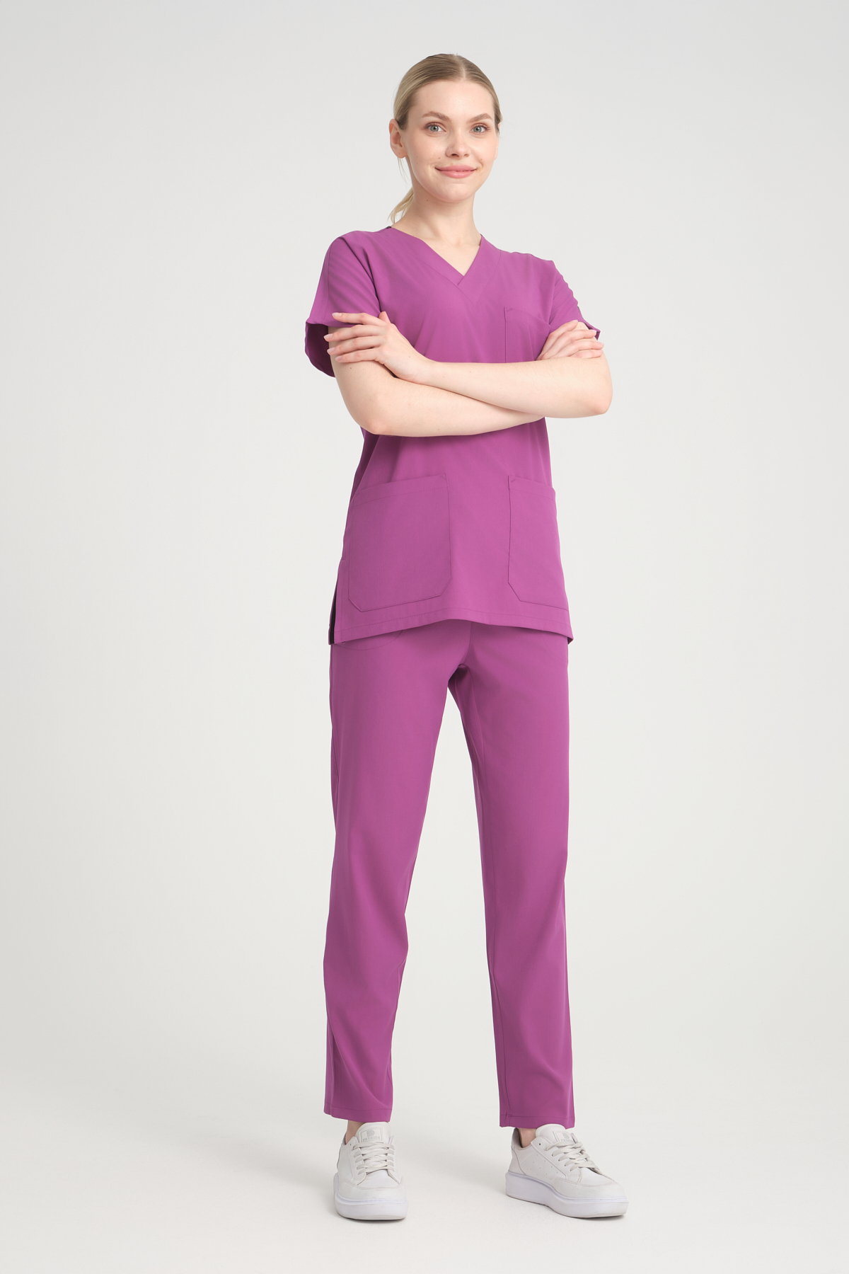 Bayan Scrubs Takım Fuşya