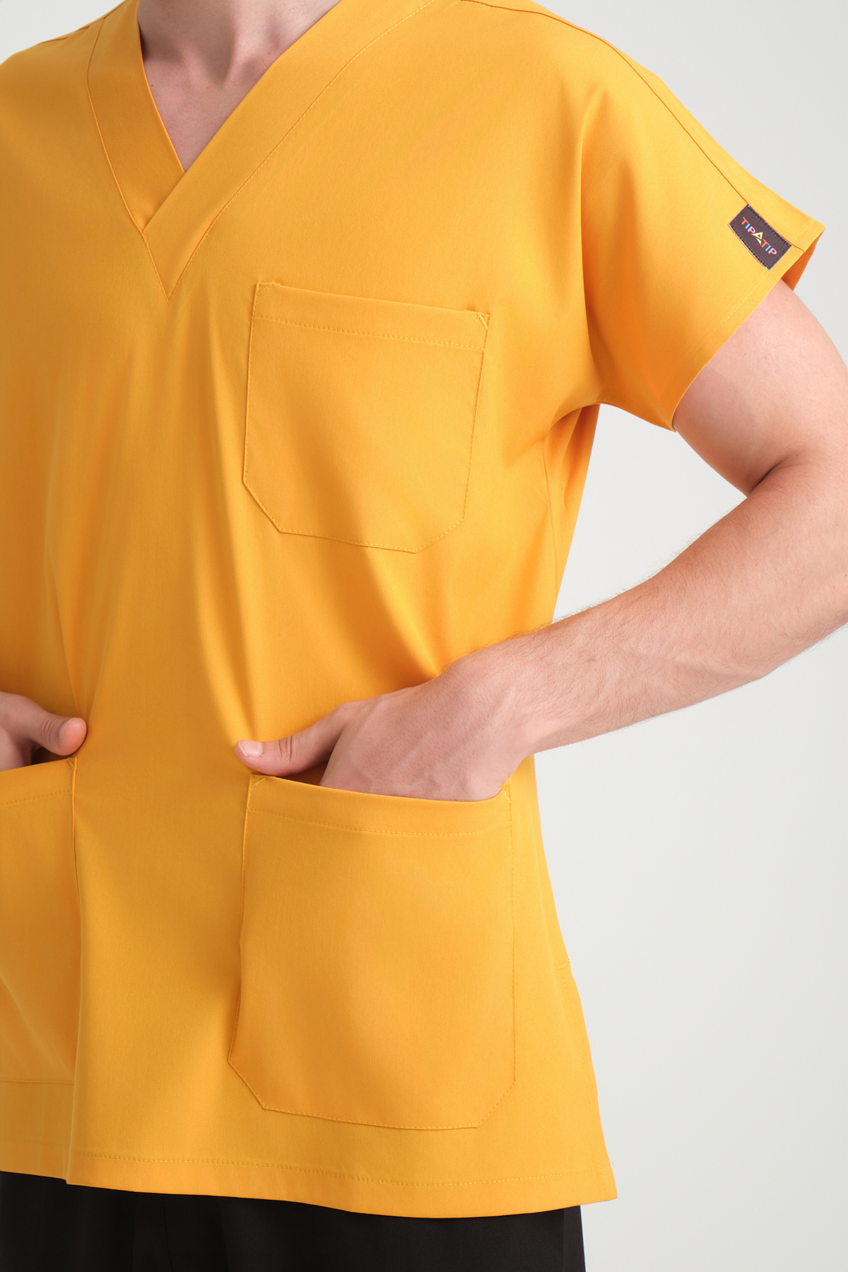 Bay Tek Üst Hardal Sarısı Scrubs